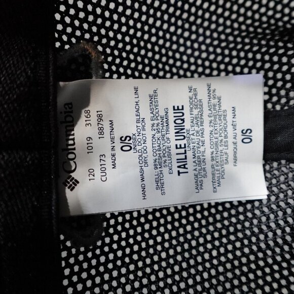 Columbia PFG Trucker Hat Black Patch American Flag Fishes OS Flexfit - Picture 6 of 7